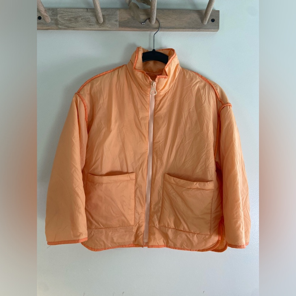 Zara Kids Light Orange Lightweight Zip Up Jacket - Size 8-9